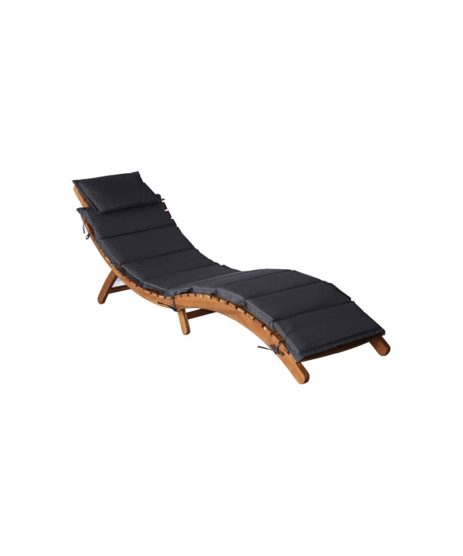 Solid Acacia Wood Sun Lounger